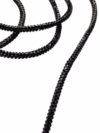 Hemeli Design Utstillingsbånd sort glitter/sølvkrok ca100cm