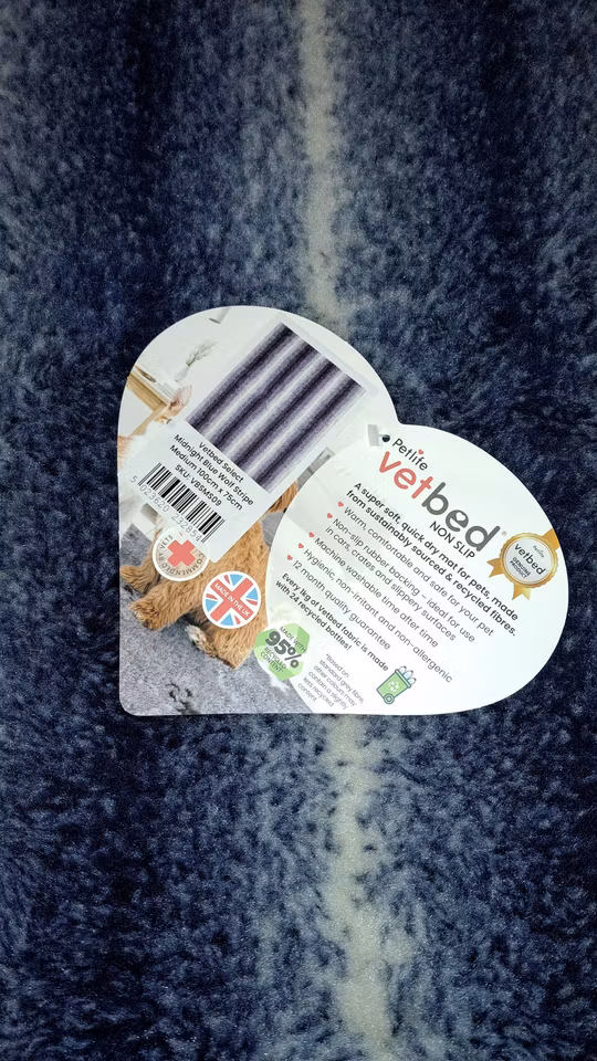 Vet Bed (100x75 cm) Midnight Blue Wolf Stripe