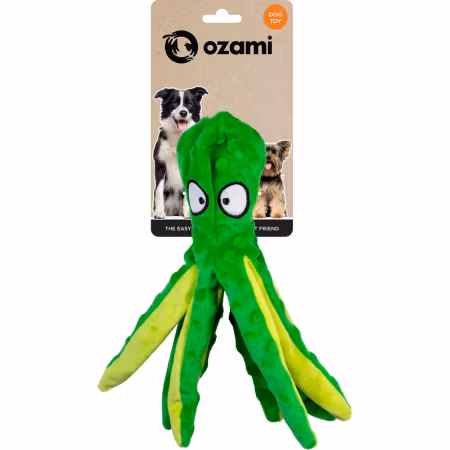 Ozami knittrende blekksprut 33cm Grønn
