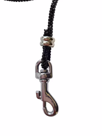 Hemeli Design Utstillingsbånd sort glitter/sølvkrok ca100cm