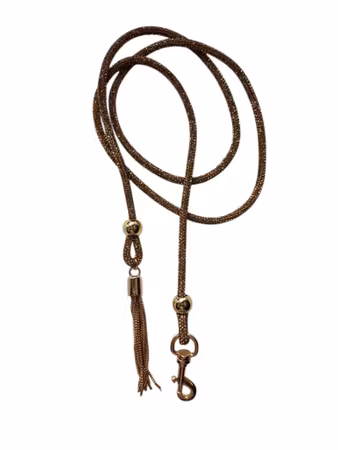 Hemeli Design Utstillingsbånd gull glitter/gullkrok&dusk ca120cm