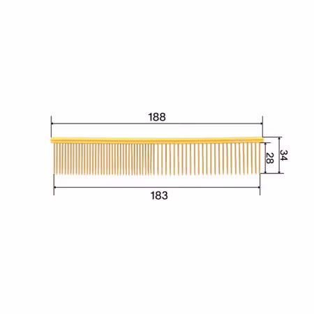 So Posh Golden Metal Comb Classic M (18cm)