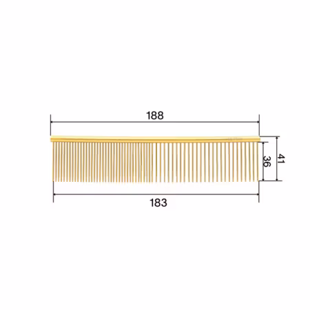 So Posh Golden Metal Comb Grande (19cm)