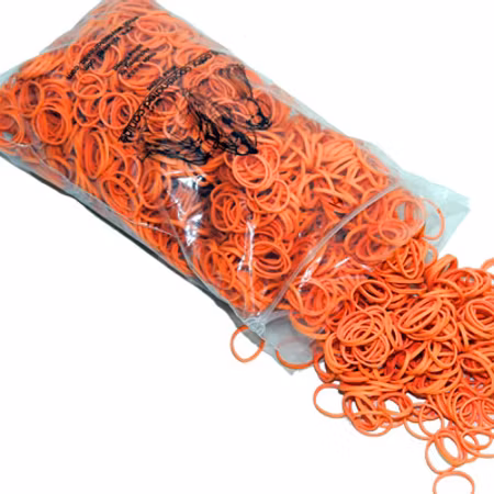 Lainee Latex strikk  "Wrapping Band", Orange 1800stk/16mm
