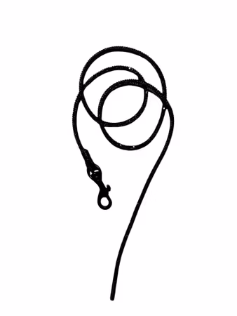 Hemeli Design Utstillingsbånd sort glitter/sort krok ca 80cm