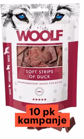 Woolf soft Strips of duck 100g