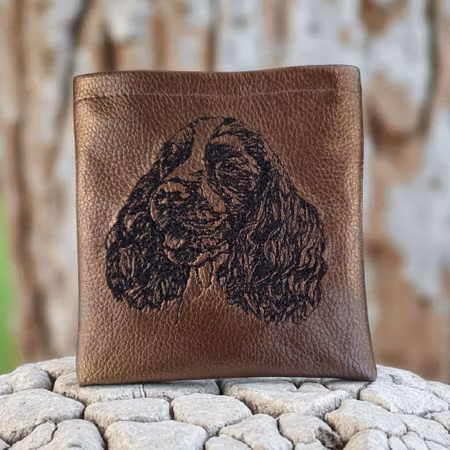 Godbitlomme Brun m/maskinbrodert ESS 11x11cm