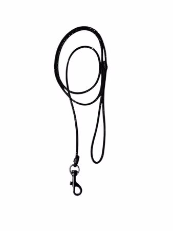 Hemeli Design Utstillingsbånd sort glitter/ anthracite krok ca110cm