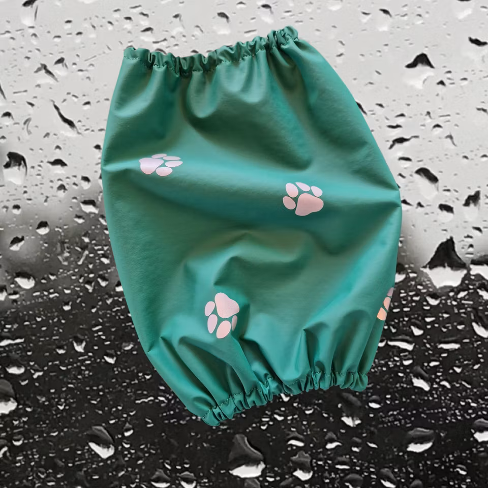 Regnørehette Skoggrønn m/reflekspoter