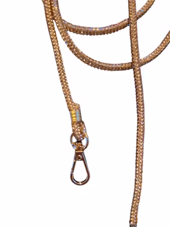 Hemeli Design Utstillingsbånd gull glitter/gull krok ca120cm