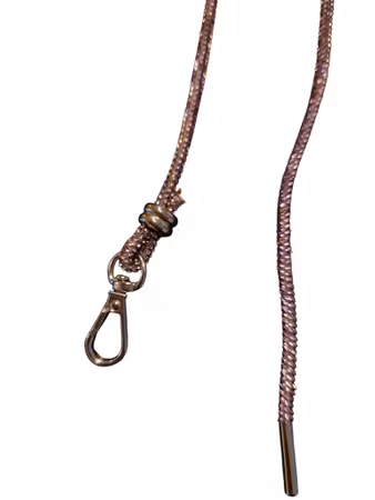 Hemeli Design Utstillingsbånd lyngfarget glitter/sølv krok ca120cm