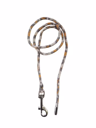 Hemeli Design Utstillingsbånd leopard glitter/sølv krok ca100cm