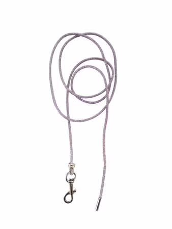 Hemeli Design Utstillingsbånd lyngfarget glitter/sølv krok ca120cm