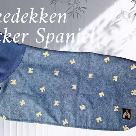 Silkedekken denim m/broderte sløyfer M