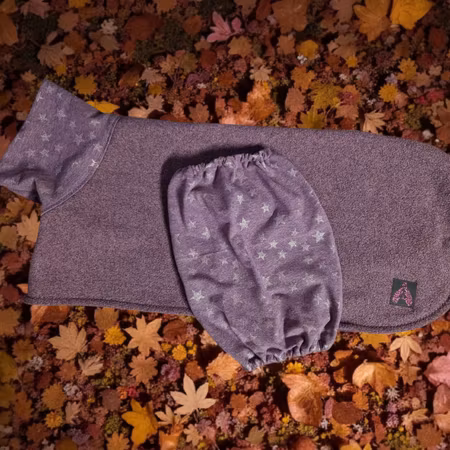 Fleece tørkedekken sett lyngfarget S
