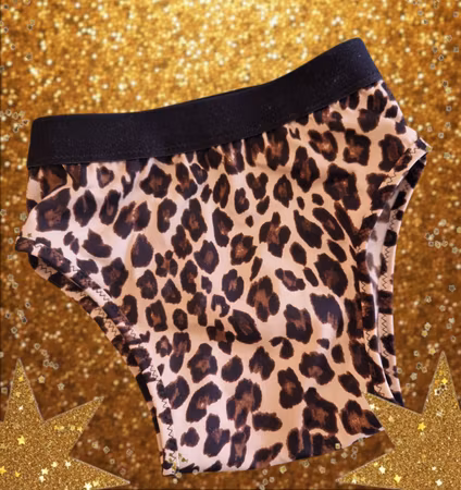 Tispetruse leopardmønstret lycra M