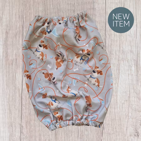 Fleece tørkedekken sett grå m/glade hunder