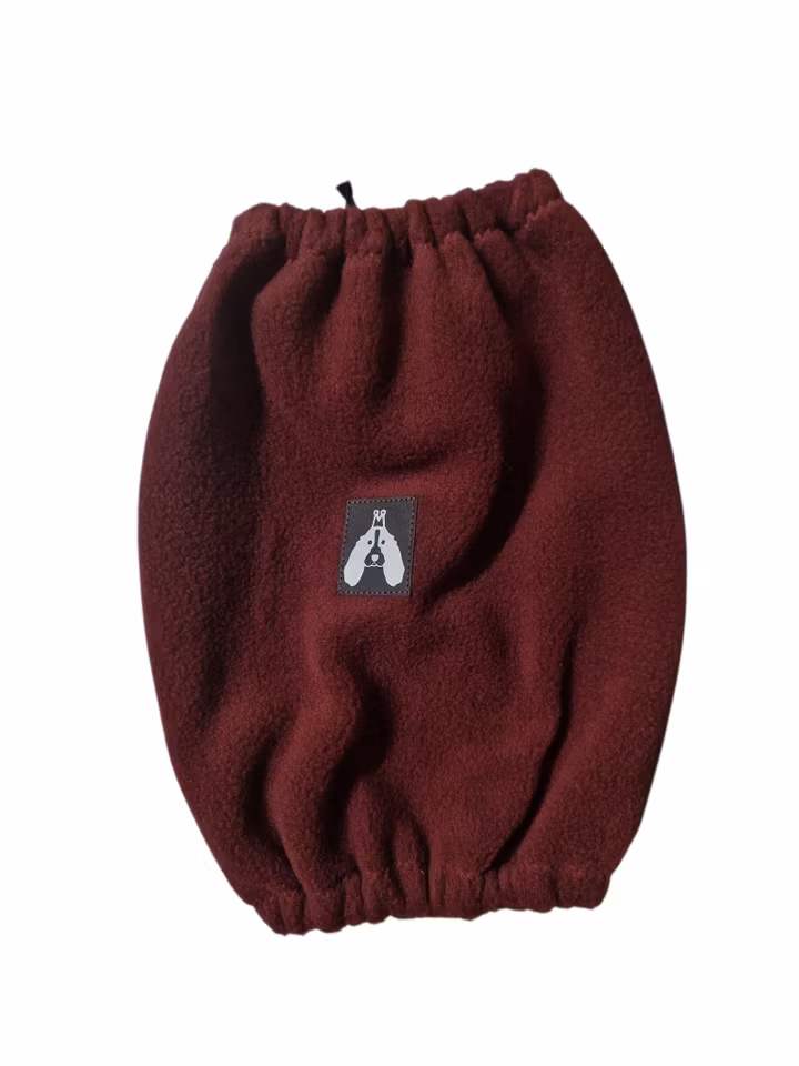 Fleece ørehette vinrød S