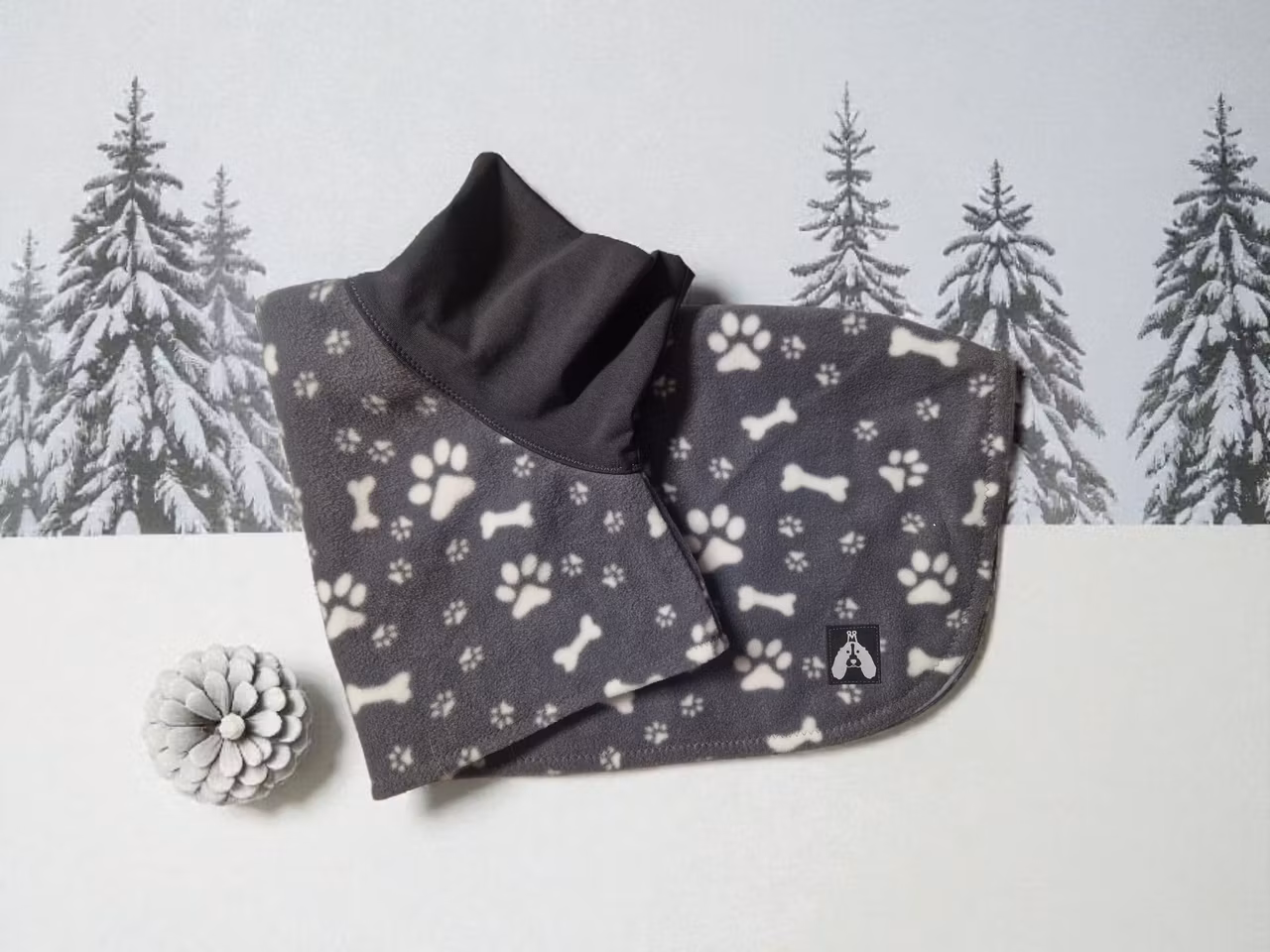 Fleece tørkedekken grå m/poter L