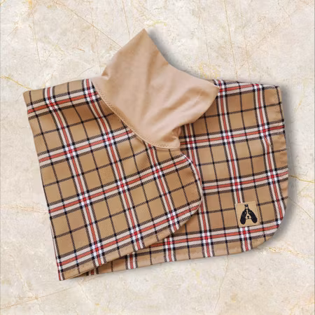 Silkedekken klassisk rutet gabardin M