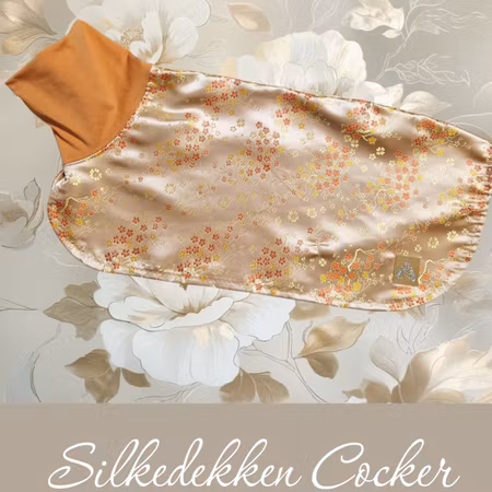 Silkedekken brokade sateng m/blomster M