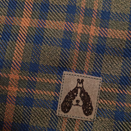 Silkedekken grønn rutet gabardin M