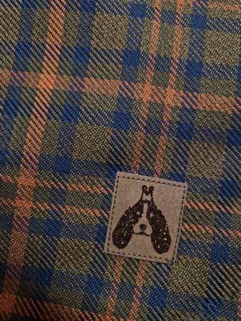 Silkedekken grønn rutet gabardin L