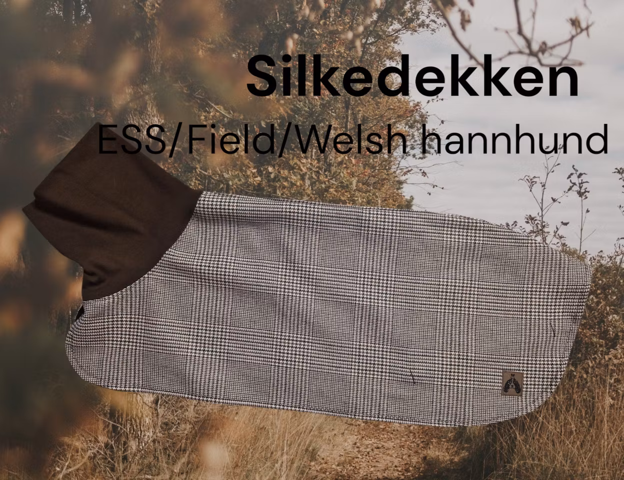 Silkedekken mørk brun/beige rutet L