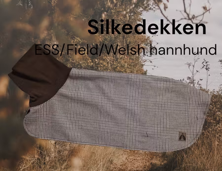 Silkedekken mørk brun/beige rutet L