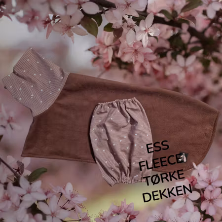 Fleece tørkedekken sett støvet plomme M