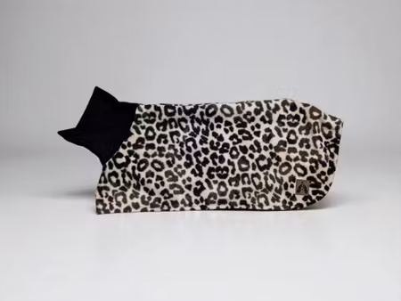 Fleece tørkedekken leopardmønstret M