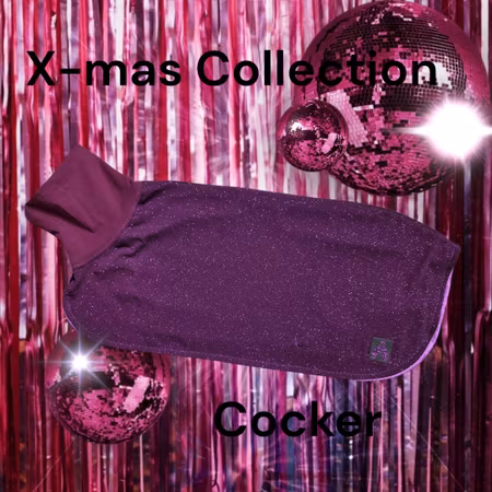 Silkedekken lilla glitter M