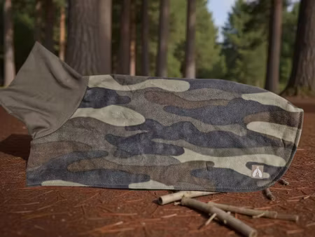Fleece tørkedekken grønn Camo