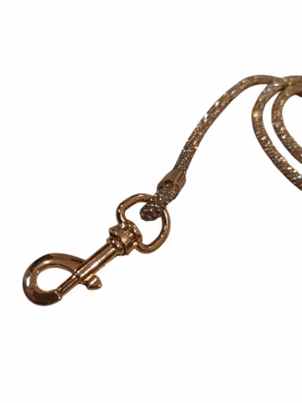 Hemeli Design Utstillingsbånd gull glitter/gullkrok ca100cm