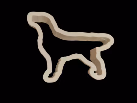 Pepperkakeform Flat Coated Retriever