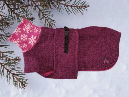 Ulldekken mørk cyklamen med bryst/magebelte S