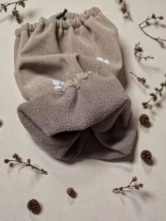 Soft shell ørehette Melert Nøttebrun m/fleece fôr