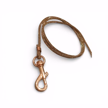 Hemeli Design Utstillingsbånd rosegull glitter/rosegull krok ca100cm