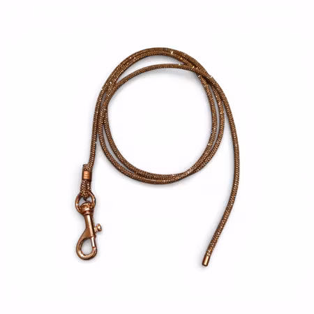 Hemeli Design Utstillingsbånd rosegull glitter/rosegull krok ca100cm