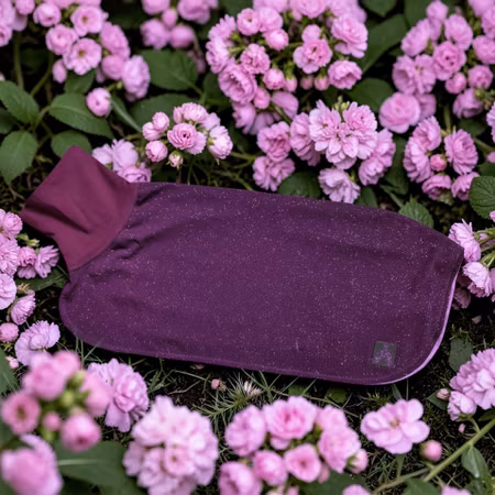 Silkedekken lilla glitter S