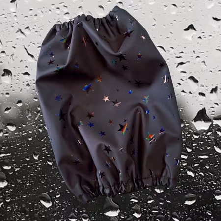Regnørehette Sort m/stjerner