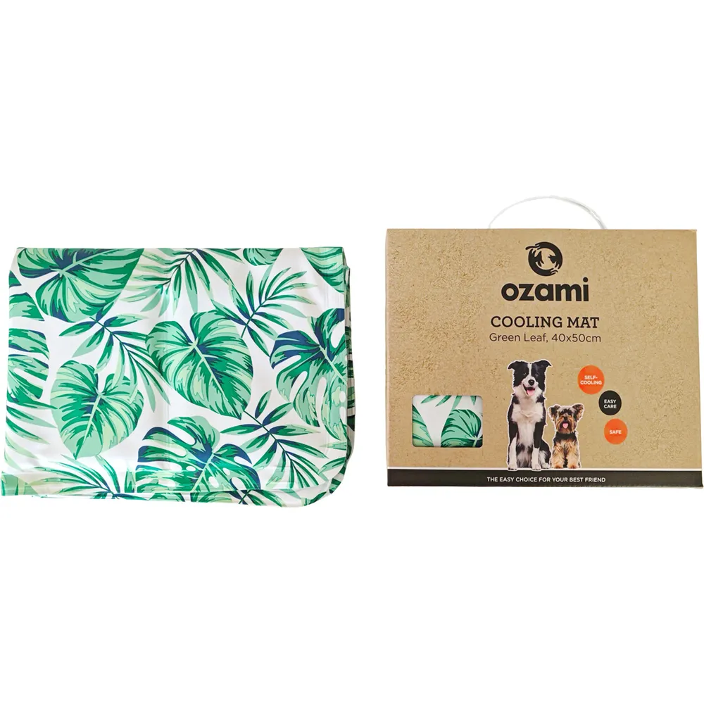 Ozami Cooling Mat Green Leaf 40x50cm