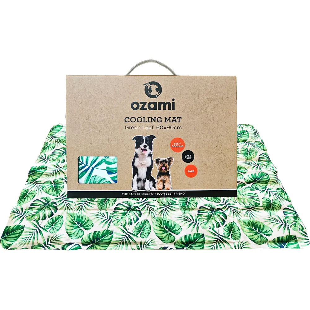 Ozami Cooling Mat Green Leaf 60x90cm