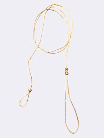Hemeli Design Utstillingsbånd beige nylon m/gull 130 cm