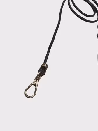 Hemeli Design Utstillingsbånd 3mm sort glitter/mini sølvkrok