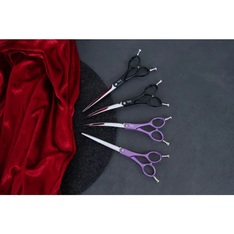 Yento Sparkle Series Straight Scissors Black 16,5 cm
