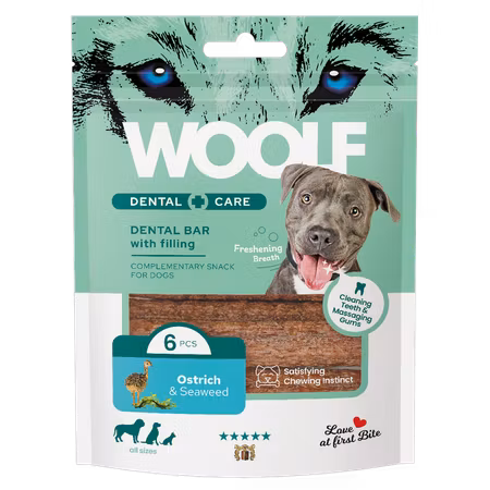 WOOLF DENTAL CARE OSTRICH AND SEAWEED BAR 108G