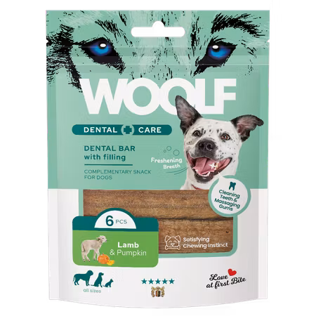 WOOLF DENTAL CARE LAMB AND PUMPKIN BAR 108G