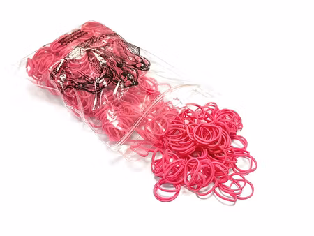 Lainee Latex strikk "Wrapping Band", Schocking Pink 1800stk/16mm