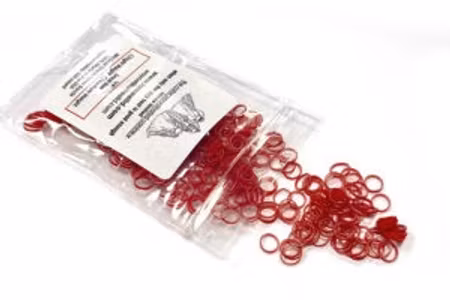 Lainee Latex strikk 1/4" Small Size, Medium Weight, Red